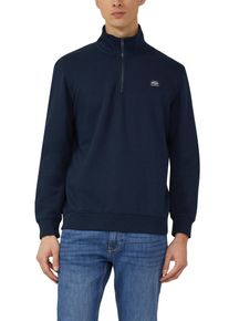 Sweater s.Oliver, Herren, Gr. M, navy, Sweatware, Obermaterial: 70% Baumwolle, 30% Polyester, unifarben, normal h&uuml;ftbedeckend, Rundhals, B&uuml;ndchen, Sweatshirts Sweater, mit Troyer-Kragen