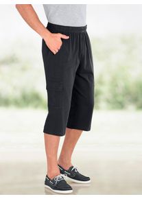 Cargohose CLASSIC, Herren, Gr. 46, Normalgr&ouml;&szlig;en, schwarz, 100% Baumwolle, unifarben, 3/4-L&auml;nge, Hosen Cargohose