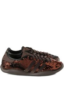 ADIDAS X WALES BONNER Low-Top Sneaker - Nylon Trainers With All-Over Sequin - Gr. 7 - in Schwarz - f&uuml;r Damen