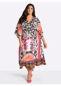 sheego loves miss goodlife sheego Gro&szlig;e Gr&ouml;&szlig;en Druckkleid mit luftigen Halb&auml;rmeln, ecru-schwarz-bedruckt, Gr&ouml;&szlig;e 52 - Damen