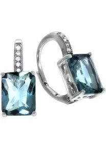 Paar Ohrh&auml;nger Vivance "925 Sterling Silber rhodiniert", wei&szlig; (wei&szlig;, blau), Ohrringe, Damen, one-size, Silber 925 (Sterlingsilber)