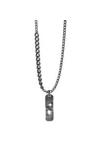 Kette mit Anh&auml;nger Firetti "Schmuck Geschenk Edelstahl Halsschmuck Halskette Panzerkette Vintage", schwarz (antikfarben, schwarz), Halsketten, Damen, Edelstahl, L: 59 B: 6,2mm, B:6,2mm