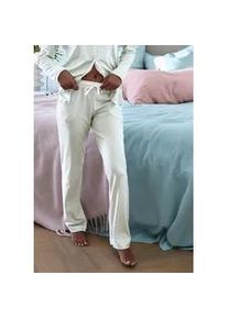 Pyjamahose s.Oliver, Damen, Gr. 36/38, N-Gr, gr&uuml;n (gr&uuml;n, gestreift), Single Jersey, Obermaterial: 50% Baumwolle, 50% Viskose, gestreift, bequem lang, Hosen Pyjamahose, mit seitlichen Eingrifftaschen