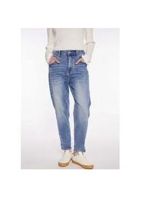 Haily's High-waist-Jeans HAILY&rsquo;S "LG HW C JN Mirell", Damen, Gr. M (38), N-Gr, blau (mblau), Denim/Jeans, Obermaterial: 95% Baumwolle, 3% Polyester, 2% Elasthan, unifarben, weit, Jeans High-Waist-Jeans, mit Gummizug am Bund