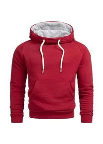 Kapuzenpullover Alessandro Salvarini "ASPaolo", Herren, Gr. XXXL (58), rot (bordeaux), Obermaterial: 65% Baumwolle, 35% Polyester, Pullover Kapuzenpullover, mit Kapuze