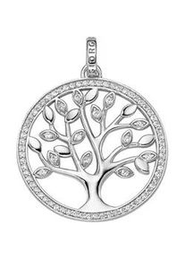 Kettenanh&auml;nger "Lebensbaum mit Zirkonia, Silber 925", silber, Giorgio Martello MILANO, Schmuckanh&auml;nger, Damen, 2,5cm, Silber 925 (Sterlingsilber), Kettenanh&auml;nger