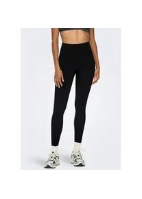Funktionstights Only Play "ONPJAM-3-SANA XHW TIGHTS NOOS", Damen, Gr. L (40), N-Gr, schwarz, Jersey, Obermaterial: 80% Nylon, 20% Elasthan, unifarben, figurbetont kn&ouml;chelfrei, Hosen, mit reflektierenden Details
