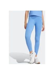 Trainingstights Adidas SPORTSWEAR "W LIN SJ LEG", Damen, Gr. XL, N-Gr, blau (blau fusion, wei&szlig;), Obermaterial: 90% Baumwolle, 10% Elasthan, Hosen, aus Baumwollmaterial mit Stretchanteil, hoher Bund, ohne Verschluss