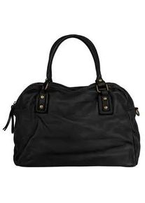Shopper Samantha Look, Damen, Gr. B/H/T: 37cm x 26cm x 13cm onesize, schwarz, Leder, leicht gl&auml;nzend, unifarben, Taschen Shopper, echt Leder, Made in Italy