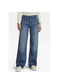 G-Star Raw Weite Jeans G-STAR "Jeans Judee Straight", Damen, Gr. 27, L&auml;nge 32, blau (faded harbor), Denim/Jeans, Obermaterial: 100% Baumwolle, straight fit normal, Jeans