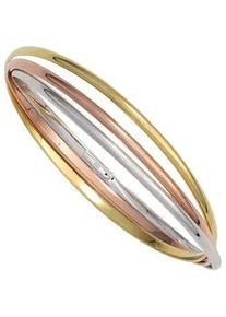 Armreif Jobo, silber (silber 925), Armb&auml;nder, Damen, Silber 925 (Sterlingsilber), Armreif, 925 Silber dreifarbig tricolor vergoldet