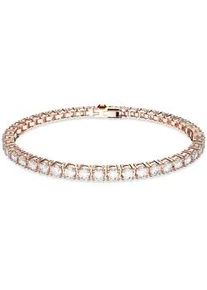 Armkette Swarovski "Schmuck Geschenk Matrix Armband" Gr. M, rosa (ros&eacute;goldfarben, kristallwei&szlig;, kristallwei&szlig;), Armb&auml;nder, Damen, M, Metall, Armkette, mit Swarovski Kristall