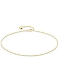 Fu&szlig;kette Bruno Banani "Schmuck Geschenk Silber 925 K&ouml;rperschmuck Panzerkette Herz", gold (gelbgoldfarben), Fu&szlig;ketten, Damen, Silber 925 (Sterlingsilber), Made in Germany