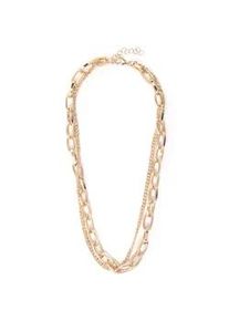Collier Firetti "Gliederkette", gold (gelbgoldfarben), Halsketten, Damen, Metall, L: 45, Collier