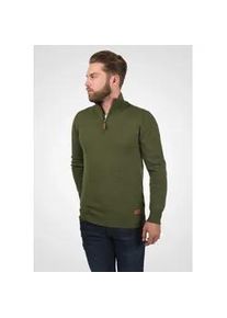 Troyer Blend "BHRobin", Herren, Gr. XL, burnt olive, Feinstrick, 50% Baumwolle, 50% Polyacryl, unifarben, regular fit, ohne Ausschnitt, eingesetzt, Pullover Troyer, Strickpullover mit hochabschlie&szlig;endem Kragen