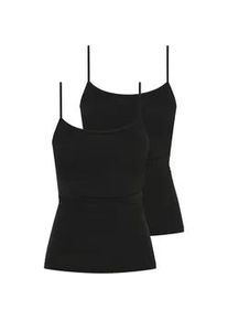 Unterhemd Mey "Superfine Organic", Damen, Gr. 46, N-Gr, schwarz, Single Jersey, Obermaterial: 92% Baumwolle, 8% Elasthan, unifarben, figurbetont, Rundhals, Unterhemden Unterhemd, feine Tr&auml;ger, Baumwollmischung, Single Jersey, atmungsaktiv