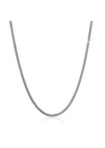 Silberkette Kuzzoi "M&auml;nner Zopf Schlangenkette 4mm Oxidiert 925 Silber" Gr. 50, silber, Halsketten, Herren, 50, ohne Stein, Silber 925 (Sterlingsilber), L: 50, Silberkette