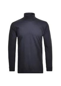 Sweatshirt Ragman "Longsleeve Langarm Basic Rollkragen Regular Fit", Herren, Gr. M, blau (dunkelblau), Obermaterial: 100% Baumwolle CO., Sweatshirts Sweatshirt