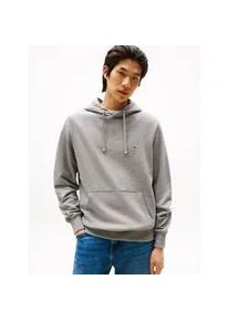 Hoodie Tommy Hilfiger "ESSENTIAL TERRY", Herren, Gr. XXL, medium grau heather, Sweatware, Obermaterial: 100% Baumwolle, regular fit, Sweatshirts Hoodie, mit Tunnelzug und Flag-Stickerei