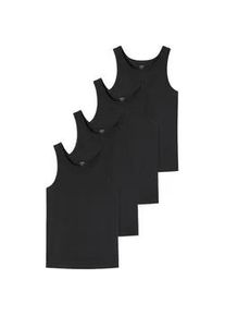 Unterhemd UNCOVER BY Schiesser "Unterhemd 4er Pack", Herren, Gr. XL, N-Gr, schwarz, Obermaterial: 95% Baumwolle CO. 5% Elasthan EL., Unterhemden Unterhemd