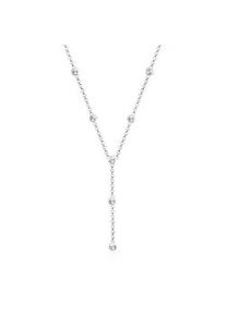 Collierkettchen Elli "Y-Kette 925 Silber, mit Kristallen von Swarovski" Gr. 45, silber, Halsketten, Damen, 45,mit Steinen, Silber 925 (Sterlingsilber), L: 45