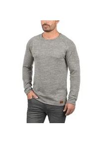 Strickpullover Blend "BHDan", Herren, Gr. 3XL, zink mix, Feinstrick, 50% Baumwolle, 50% Polyacryl, meliert, regular fit, Rundhals, Raglan&auml;rmel, Pullover Strickpullover, Stilvoller Strickpullover mit aufgerollten S&auml;umen