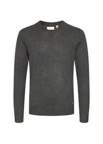 Strickfleece-Pullover Blend "Strickpullover BHWEBER", Herren, Gr. 3XL, grau (charcoal mix), Obermaterial: 78% Viskose CV. 22% Polyester PES., Pullover
