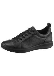 Sneaker Ara "ROMA", Damen, Gr. 6 (39), schwarz, Glattleder, unifarben, Schuhe Sneaker, Freizeitschuh, Halbschuh, Schn&uuml;rschuh mit High Soft Fu&szlig;bett, G-Weite, Topseller