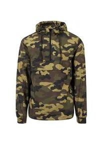 Anorak Urban Classics "Urban Classics Herren Camo Pull Over Windbreaker", Damen, Gr. M, woodcamo, 100% Polyester, mehrfarbig, normal, ohne Ausschnitt, Jacken