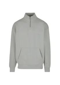 Sweater DEF "DEF DEF Zipper Crewneck", Herren, Gr. XL, belgian block, 80% Baumwolle, 20% Polyester, unifarben, Sweatshirts Sweater