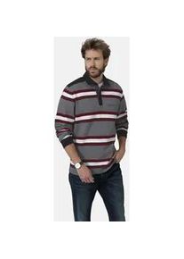 Sweatshirt Babista "Sweatshirt LUCCAVERA", Herren, Gr. M, blau (grau gestreift), Obermaterial: 100% Baumwolle CO., normal, ohne Ausschnitt, Sweatshirts Sweatshirt, im Streifen-Design