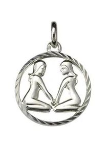 Kettenanh&auml;nger Vivance "925/- Sterling Silber Sternzeichen Zwillinge", wei&szlig;, Schmuckanh&auml;nger, Damen, one-size, Silber 925 (Sterlingsilber), 0,8 g, Kettenanh&auml;nger