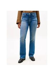 Bootcut-Jeans Tommy Hilfiger "DNM BOOTCUT RW", Damen, Gr. 30, L&auml;nge 32, glow, Denim/Jeans, Obermaterial: 98% Baumwolle, 2% Elasthan, Abriebeffekte, bootcut fit kn&ouml;chellang, Jeans