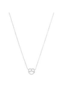 Kette mit Anh&auml;nger Amor "Breze, Trachtenschmuck, Volksfest", silber (silberfarben, kristallwei&szlig;), Halsketten, Damen, Silber 925 (Sterlingsilber), L: 45, mit Zirkonia (synth.)