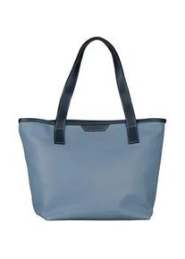 Shopper Tom Tailor "Leora", Damen, Gr. B/H/T: 39cm x 26,5cm x 19cm, blau, Polyurethan, Taschen Shopper, leichtgewichtige Styles aus fein genarbtem Lederimitat