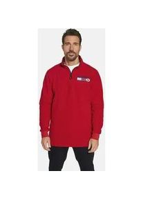 Fleecepullover Jan Vanderstorm "Fleece-Sweatshirt SIETSE", Herren, Gr. L, rot, Obermaterial: 100% Polyester COOLMAX PES(Coolmax)., Sweatjacken Fleecepullover