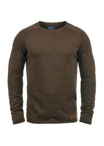 Strickpullover Blend "BHDan", Herren, Gr. 3XL, braun (coffee bean braun), Feinstrick, 50% Baumwolle, 50% Polyacryl, meliert, regular fit, Rundhals, Raglan&auml;rmel, Pullover Strickpullover, Stilvoller Strickpullover mit aufgerollten S&auml;umen