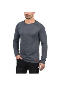 Strickpullover Blend "BHDan", Herren, Gr. XXL, blau (ensign blau), Feinstrick, 50% Baumwolle, 50% Polyacryl, meliert, regular fit, Rundhals, Raglan&auml;rmel, Pullover Strickpullover, Stilvoller Strickpullover mit aufgerollten S&auml;umen