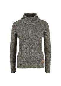 Rollkragenpullover oxmo "Rollkragenpullover OXPhilipa", Damen, Gr. XL, grau (dunkelgrau), Obermaterial: 100% Baumwolle CO., Pullover Rollkragenpullover