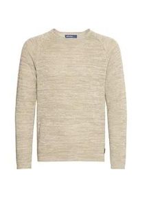 Strickfleece-Pullover Blend "Strickpullover BHDan", Herren, Gr. 3XL, beige (bone wei&szlig;), Obermaterial: 50% Baumwolle CO. 50% Polyacryl PAN., Pullover