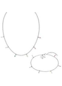 PURELEI "Schmuck Edelstahl Kette Fu&szlig;kette Mahina Club Anuenue" (Set, 2 Stk. tlg.) mit Kunststoffperlen