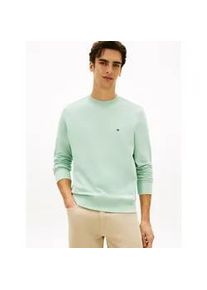 Sweatshirt Tommy Hilfiger "ESSENTIAL TERRY CREWNECK", Herren, Gr. XXL, crushed mint, Sweatware, Obermaterial: 100% Baumwolle, regular fit, Rundhals, Rippb&uuml;ndchen, Sweatshirts Sweatshirt