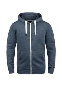 !Solid Kapuzensweatjacke SOLID "Kapuzensweatjacke SDOlli", Herren, Gr. L, blau (ins bl mel), Obermaterial: 80% Polyester PES. 20% Baumwolle CO., Sweatjacken