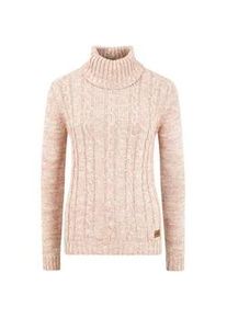 Rollkragenpullover oxmo "Rollkragenpullover OXPhilipa", Damen, Gr. XXL, rosa (powder rose), Obermaterial: 100% Baumwolle CO., Pullover Rollkragenpullover