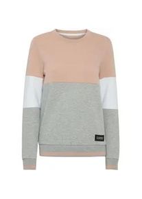 Rundhalspullover oxmo "Sweatpullover OXOmaya", Damen, Gr. M, rosa (mahogany rose), Obermaterial: 80% Polyester PES. 20% Baumwolle CO., Pullover Rundhalspullover