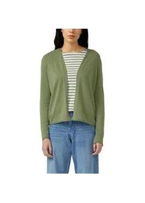 Cardigan s.Oliver, Damen, Gr. 42, khaki, Feinstrick, Obermaterial: 50% Baumwolle, 50% Viskose, unifarben, tailliert h&uuml;ftbedeckend, V-Ausschnitt, Strickjacken, ohne Verschluss und mit V-Ausschnitt