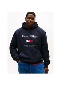 Tommy Hilfiger Big & Tall Hoodie "BT-TOMMY EMBRO FLAG", Herren, Gr. XXL, desert sky, Sweatware, Obermaterial: 64% Baumwolle, 36% Polyester, TOMMY HILFIGER BIG & TALL, regular fit normal, Rippb&uuml;ndchen, Sweatshirts Hoodie, Gro&szlig;e Gr&ouml;&szlig;en