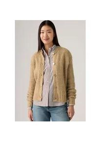 Levi's Strickjacke LEVI'S, Damen, Gr. S (36), heather caramel, Strick, Obermaterial: 64% Polyacryl, 30% Polyamid, 6% Wolle, normal taillenbedeckt, Rundhals, Strickjacken Strickjacke, W&auml;rmender, pflegeleichter Materialmix