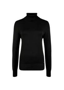 Rollkragenpullover oxmo "Rollkragenpullover OXWinala", Damen, Gr. S, schwarz, Obermaterial: 70% Viskose CV. 30% Nylon NY., Pullover Rollkragenpullover