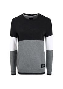 Rundhalspullover oxmo "Sweatpullover OXOmaya", Damen, Gr. L, schwarz, Obermaterial: 80% Polyester PES. 20% Baumwolle CO., Pullover Rundhalspullover